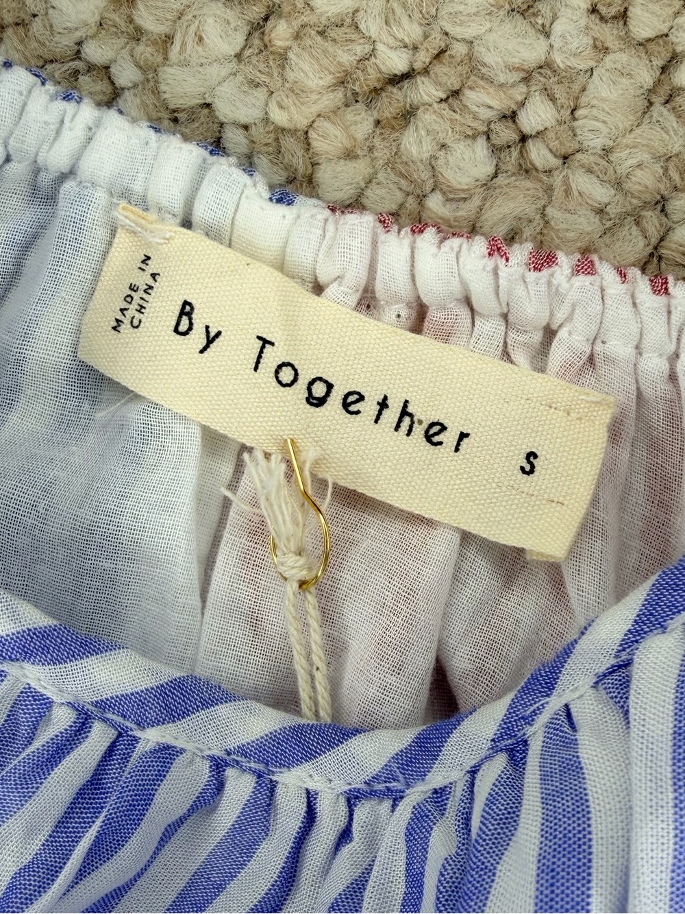 NWT By Together Love Birds Striped Halter Maxi Dress Colorblock Size S - Picture 9 of 12